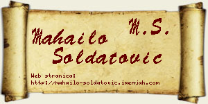 Mahailo Soldatović vizit kartica